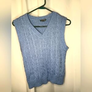 Wild Fable Cable Knit Sweater Vest XS Light Blue V Neck Tennis Prep
